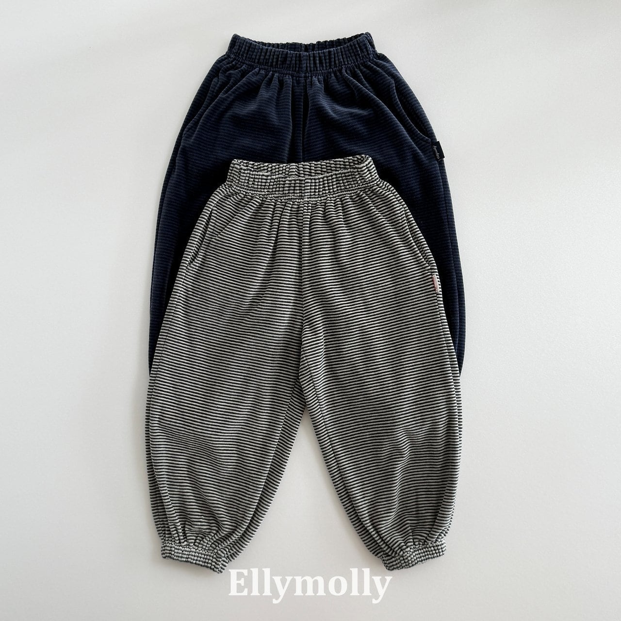 【予約】ELLY MOLLY Velor stripe jogger pants