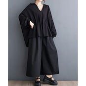 プリーツルーズ バットスリーブ シャツ 00141