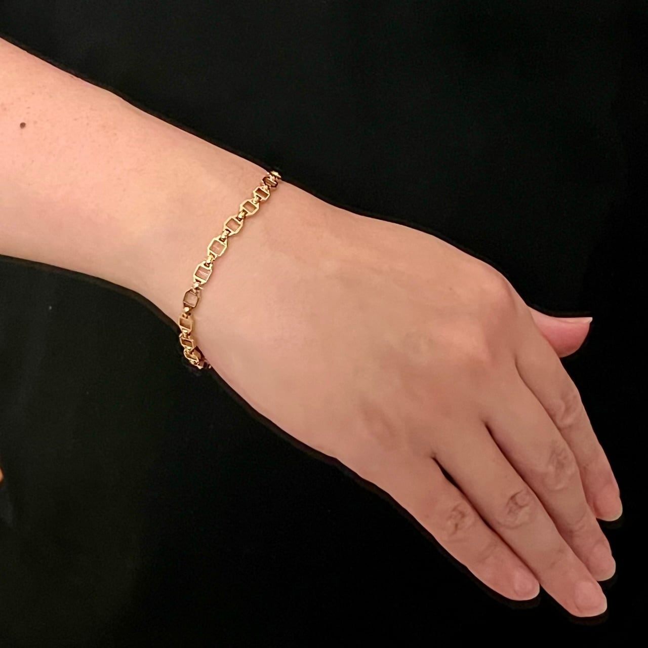 VINTAGE CARTIER 18K Gold Santos Link Bracelet | ヴィンテージ