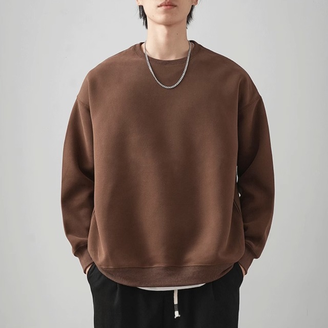 ラウンドネック スウェットシャツ af0209