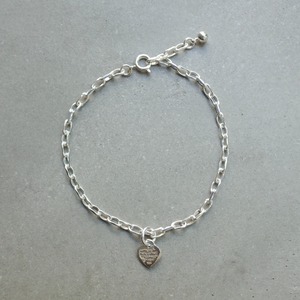 Heart Tag Bracelet (Silver) [WM-BC017]