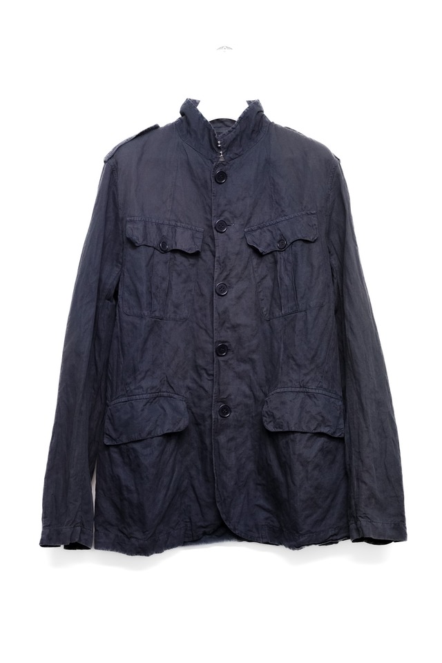 06SS "C.P. COMPANY" Garment Dyed Cotton Linen Metal Military Jacket (Design by Alessandro Pungetti)