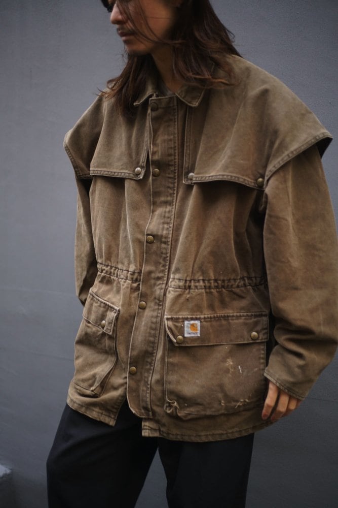Carhartt - Made In USA] Vintage Umbrella Cape Brown Duck Work