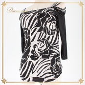 社交ダンス 衣装 スタンダード トップス レッスンウェア レディース ICHIOKU ブラック系 ホワイト系 黒 白 ラインストーン 練習着 フォーマル ダンスウェア 競技 社交ダンス用 黒白 ゼブラ柄 モノトーン 長袖 ラインストーン付き トップス単品 スリム 伸縮性あり きらきら 体型カバー 舞台 発表会 練習用 フォーマルドレス風 スタンダードドレス 上品 かっこいい 大人 ダンスレッスン レディース衣装 ポリエステル混 ポリウレタン入り モダン ルンバ ワルツ タンゴ 衣装用インナーなし