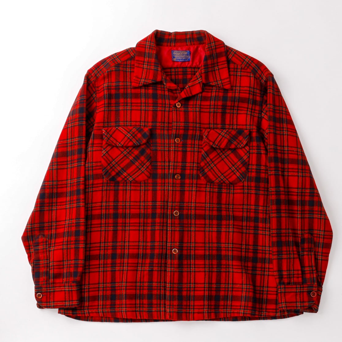 極美品】60s PENDLETON ombre check wool shirts made in USA mint