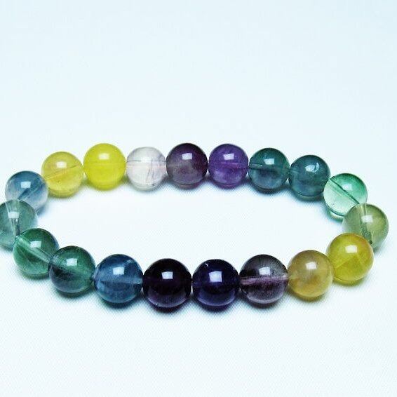 フローライト ブレスレット 11mm 蛍石 螢石 ブレス 一点物 メール便可 [M便 1/10] 111-45701