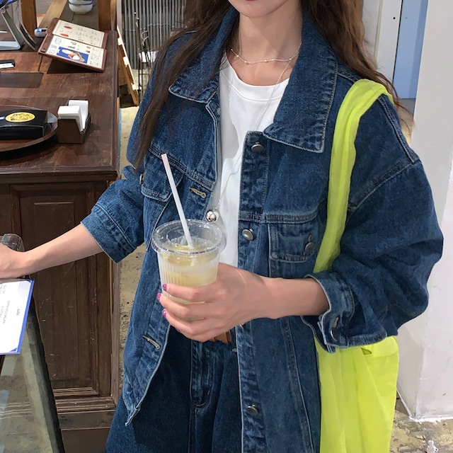 simple oversized denim jacket J00140