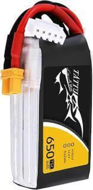 TATTU  650mAh 14.8V 75C 4S Lipo Battery  XT30
