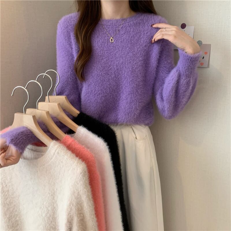 セーター オータムウィンターショートトップス ロング 大人ガーリー スウィート キュート カジュアル 秋物 冬物 1号婦人20385573533