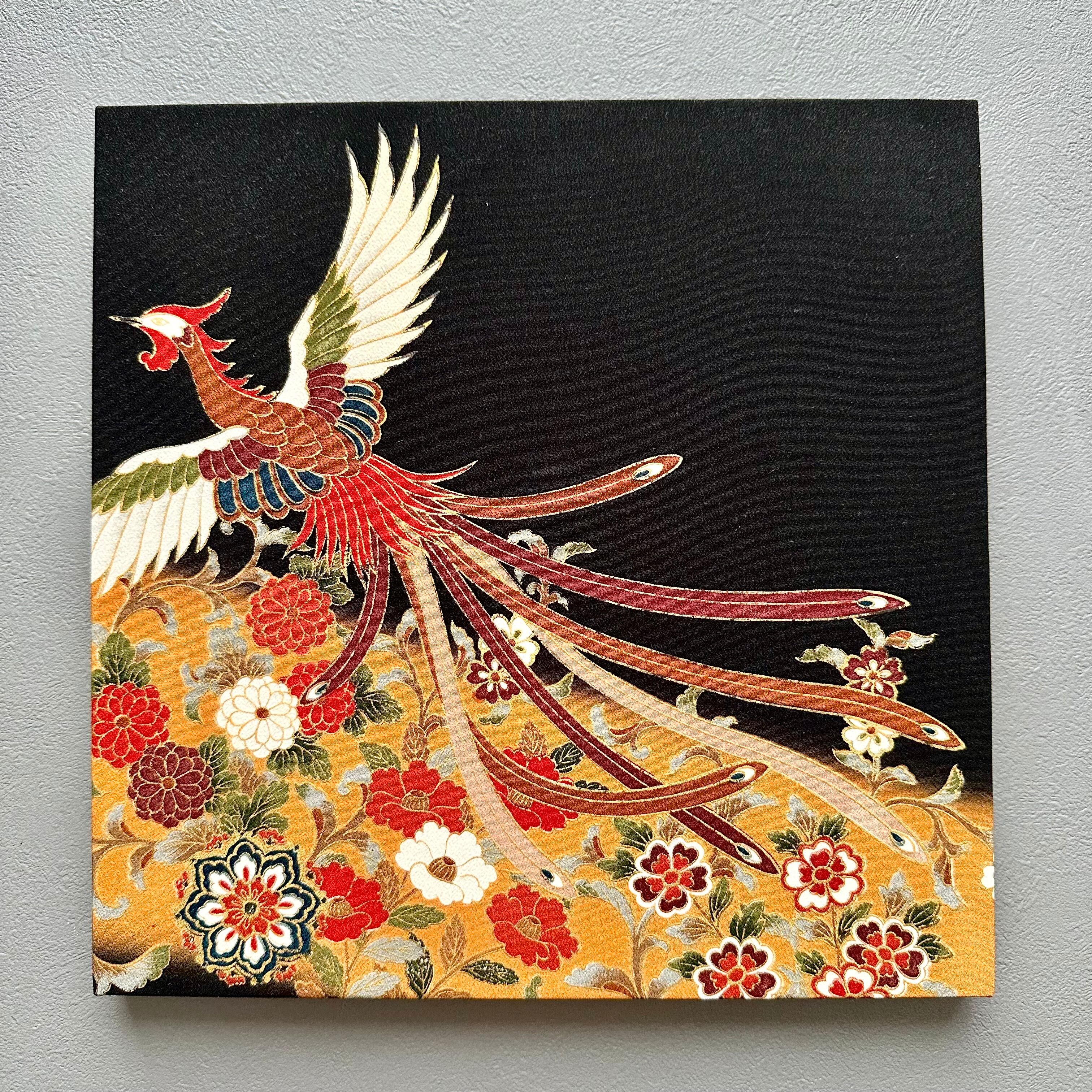 Kimono fabric panel 30×30cm 着物のファブリックパネル とりどりの