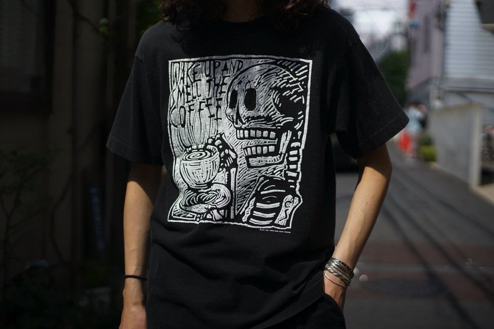 CARL SMOOL] Vintage Skull Print T-shirt [1989s] [Wake up and smell