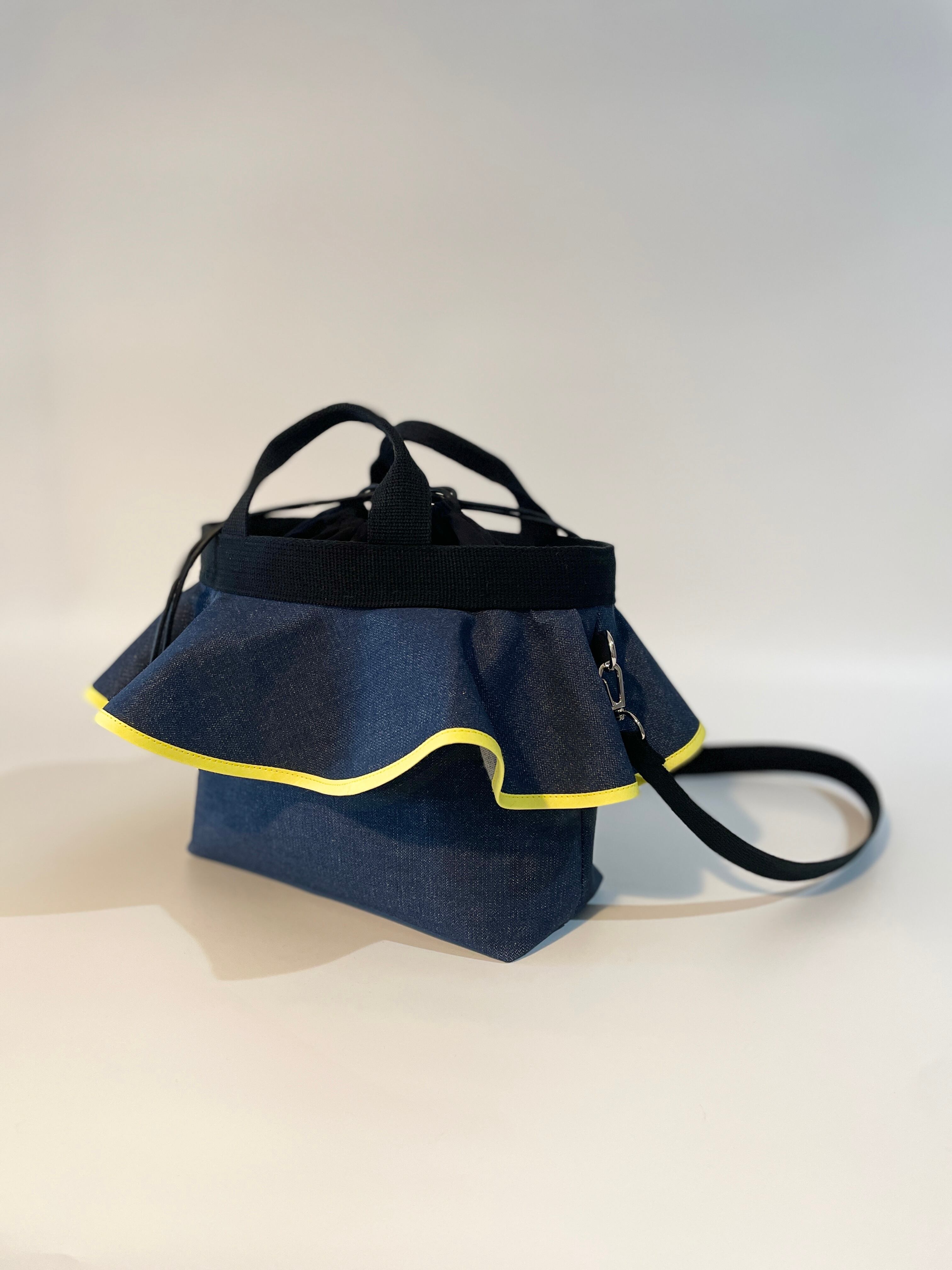 【2way舟形デニムフリルバッグ】/6B0224