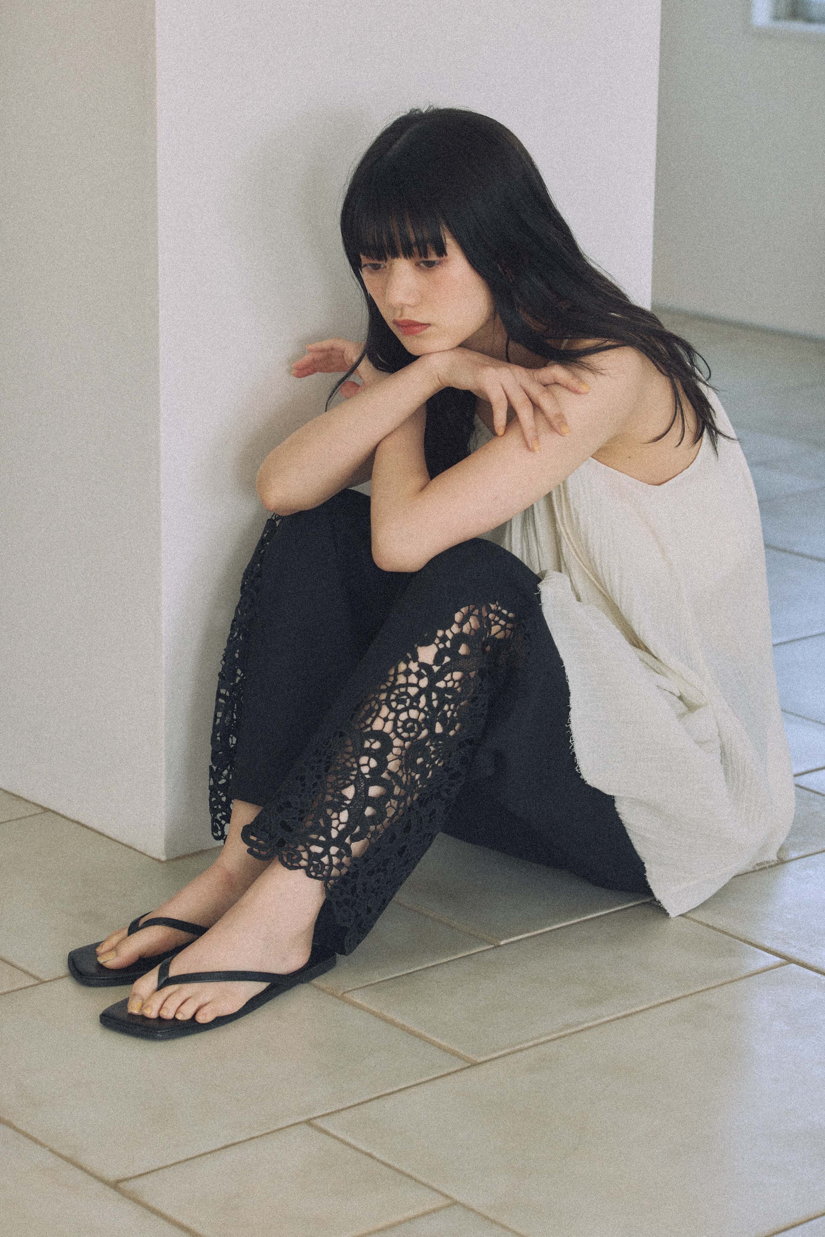 トップス dium. Lace Docking Cotton Tops Pants DU260503 Lace Docking Cotton Pants 【set up可】【T sizeあり】【Re