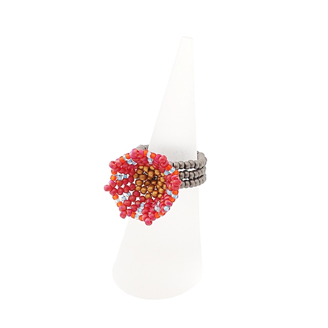 ひびのこづえ LILYリング/ RED レッド ビーズアクセサリー KA082