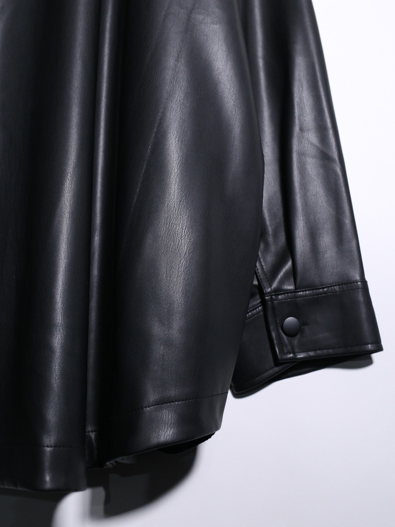 XXXX super over silhouette eco leather jacket - 14