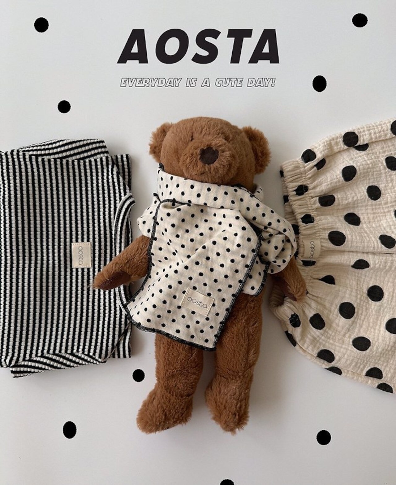 韓国子供服 / 26Autumn / Aosta / チョコチップマフラー / 秋服 *FREE*
