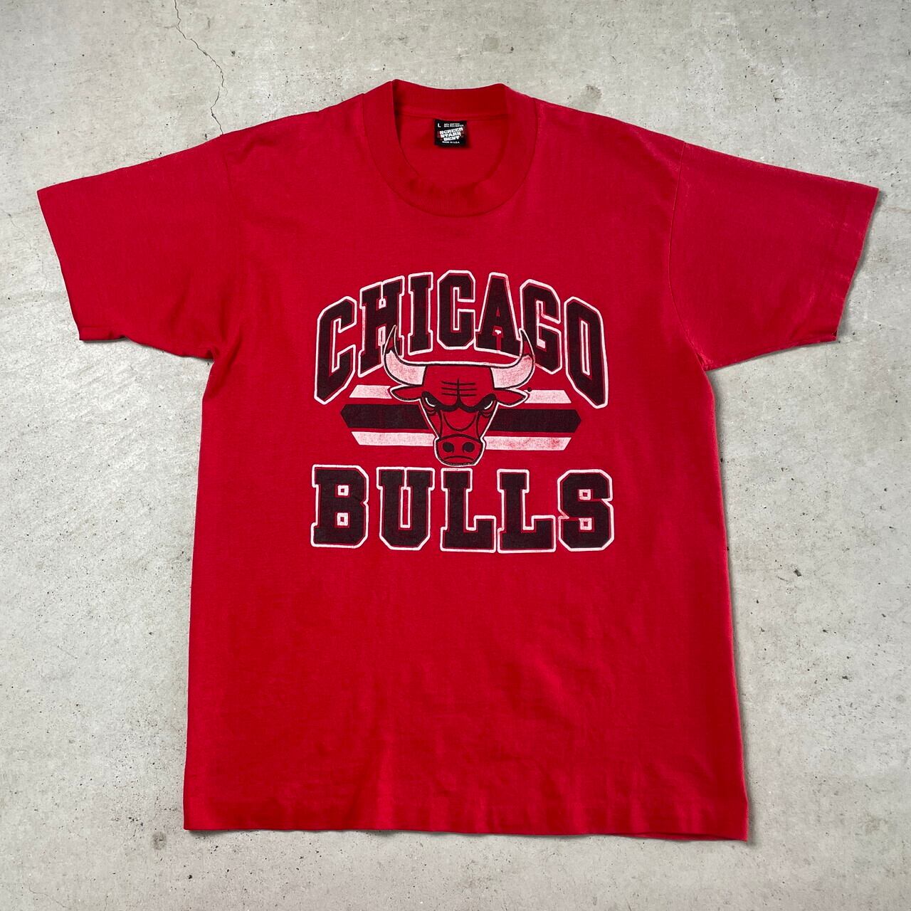 90年代 USA製 NBA CHICAGO BULLS チームロゴ プリントTシャツ メンズL ...