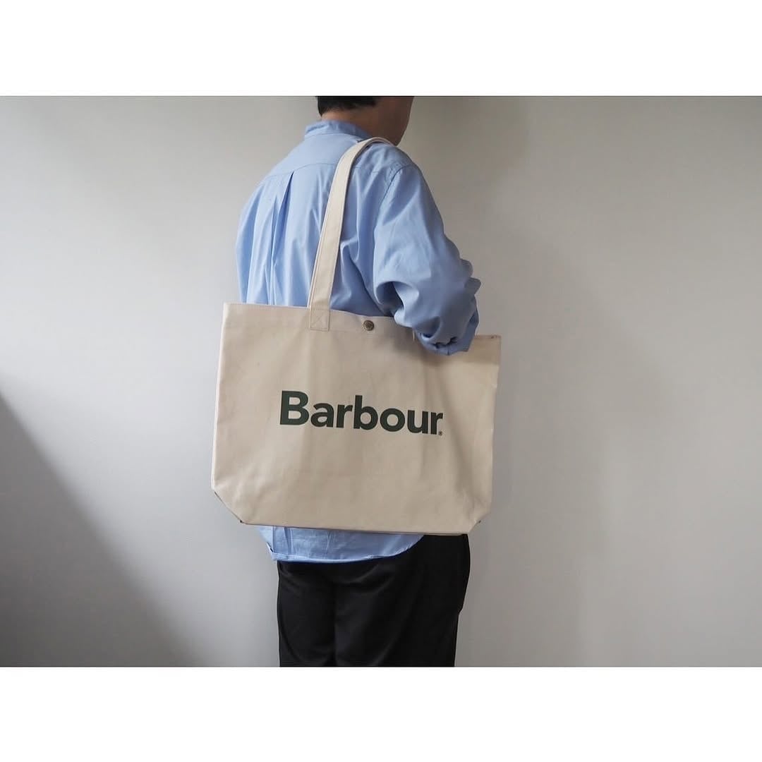 Barbour(バブアー) Cotton Canvas Logo Tote Bag | AUTHENTIC Life Store