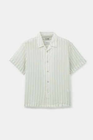 [COOR] Sheer Pin Open Collar Half Shirt (White) 正規品 韓国ブランド 韓国通販 韓国代行 韓国ファッション クール クーア クアー 日本 店舗