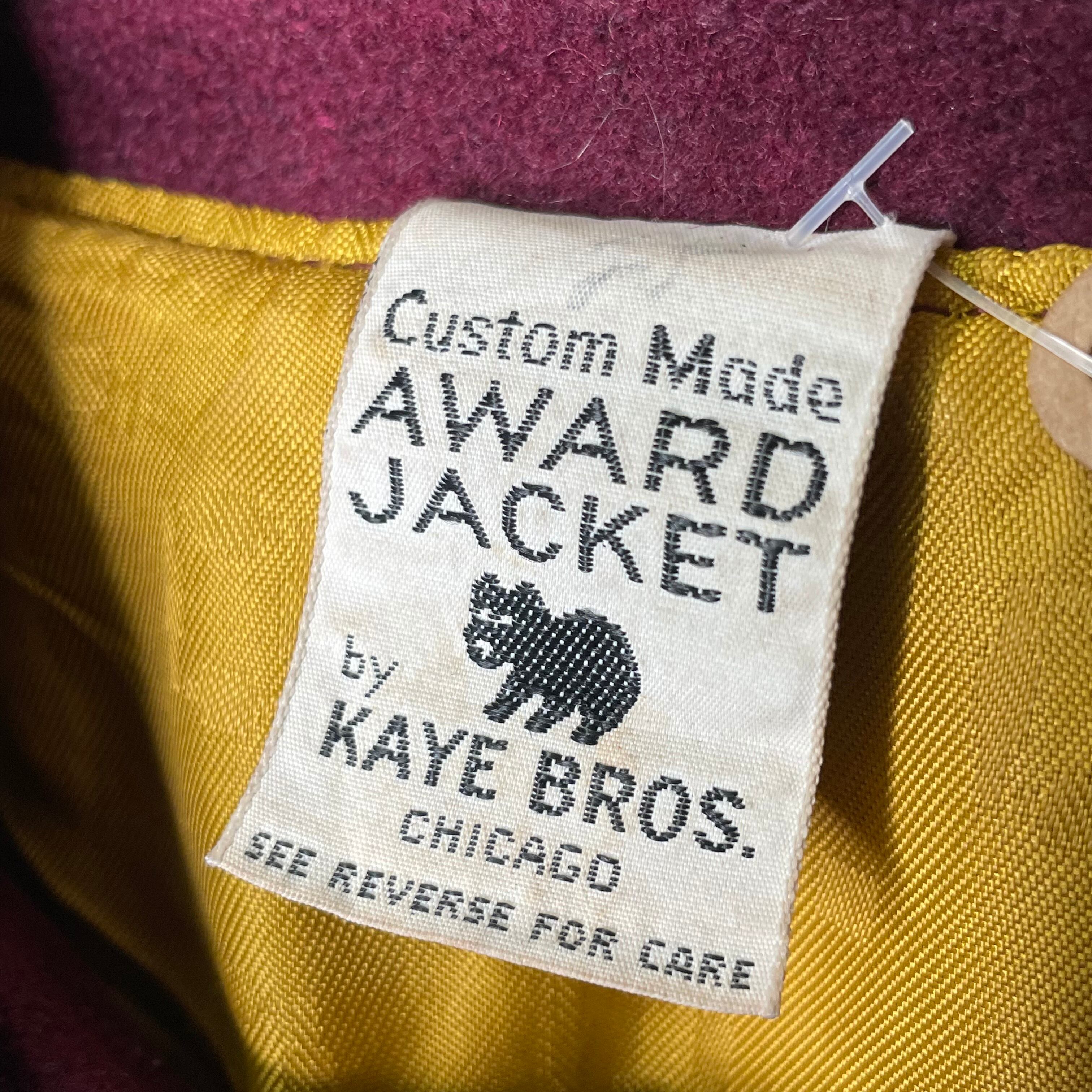 KAYE BROS スタジャン M バックワッペン付き ラインリブ フロント刺繍