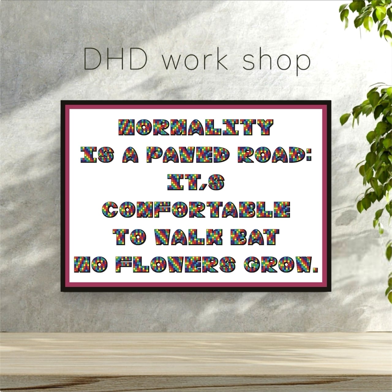 DHD(M)037【フレーム付きインテリアポスターA3 5歩】