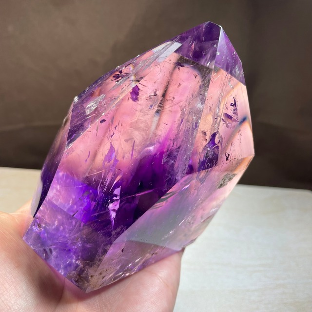 プレミアム・超透明☆美エレスチャルアメジストポイント