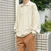 PRONT UOMO cotton rayon knit polo