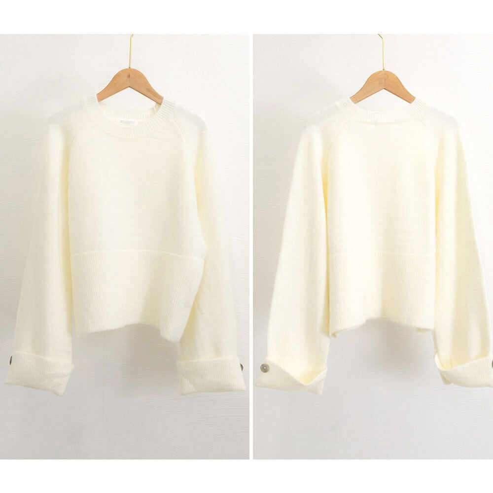 ワイドスリーブ ニット セーター レディース 春秋冬 韓国 長袖 トップス おしゃれ シンプル 大人 きれいめ カジュアル プルオーバー 無地 大人可愛い 大人女子