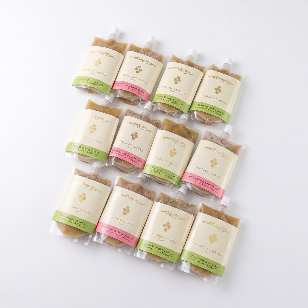 完熟ぶどうそのままスムージー 200g(冷凍)12個/クイーンニーナ&シャイン4個+シャイン&レモン8個※信州の環境にやさしい農産物認証