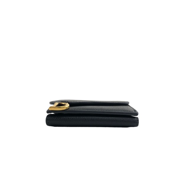 Christian Dior クリスチャン ディオール Dモチーフ コンパクトウォレット 財布 ブラック vintage ヴィンテージ オールド zuymyy