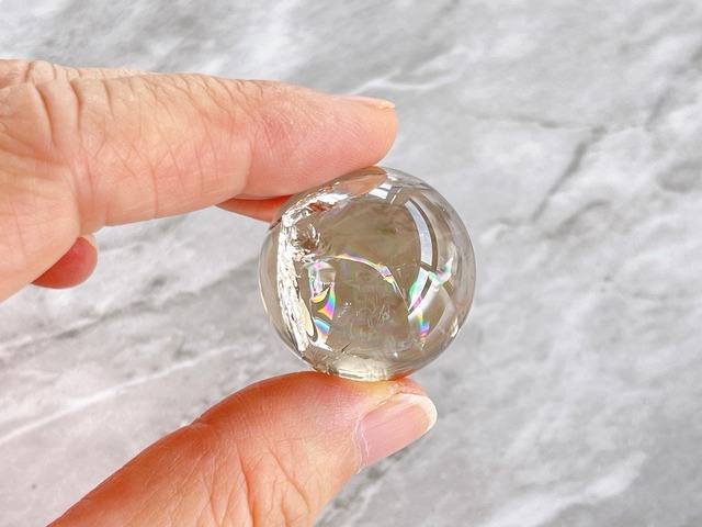 【C】スモーキーアイリスクォーツ・スフィア24mm ✧麻ポーチ付き✧ Smoky Iris Quartz Sphere