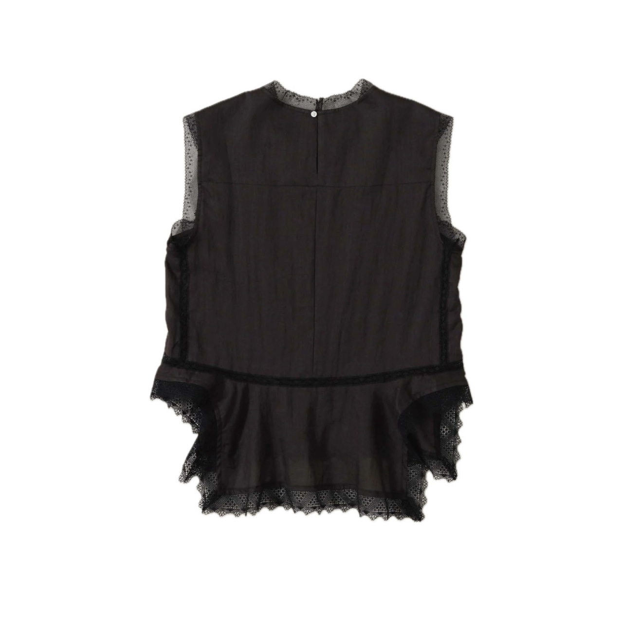 NativeVillage (ネイティブヴィレッジ) No.6 寂静 スリーブレスレースブラウス(black)