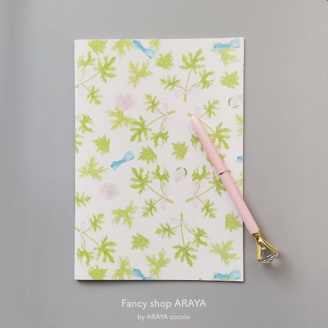 A5ノート "Rose geranium and rose" / Note book