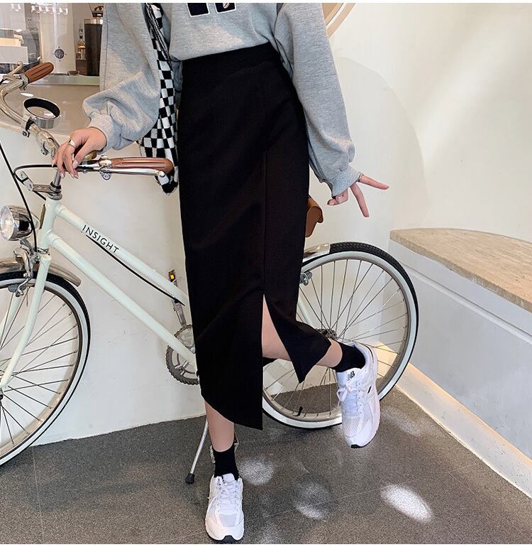 スカート ボトムス ロングスカート タイトスカート 膝下 ミモレ ミモレ