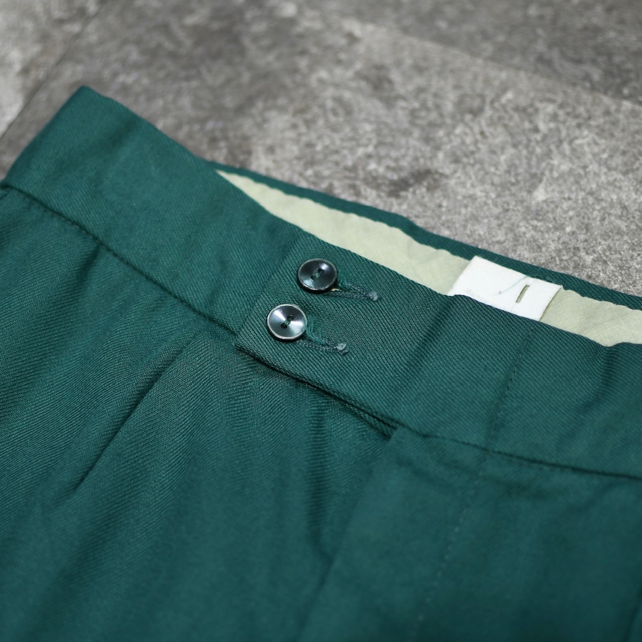 70's color flare slacks green