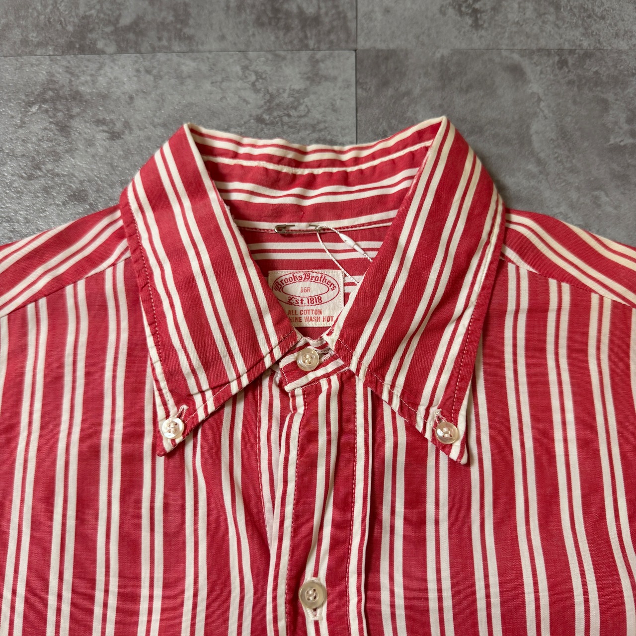 60's〜 BROOKS BROTHERS Striped Shirt 60年代 ブルックスブラザーズ ストライプシャツ ヴィンテージ ビンテージ  TT2026-0041 - 4