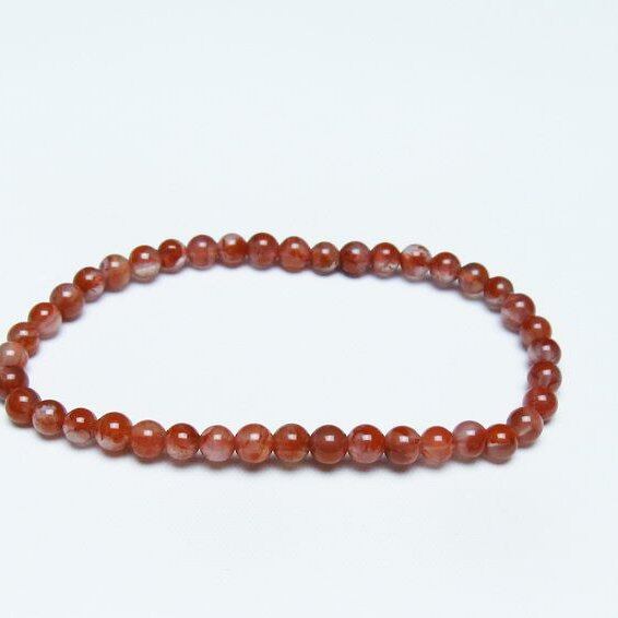 ナンホーンアゲート ブレスレット 5mm 南紅瑪瑙 ブレス 一点物 メール便可 [M便 1/10] 111-42133