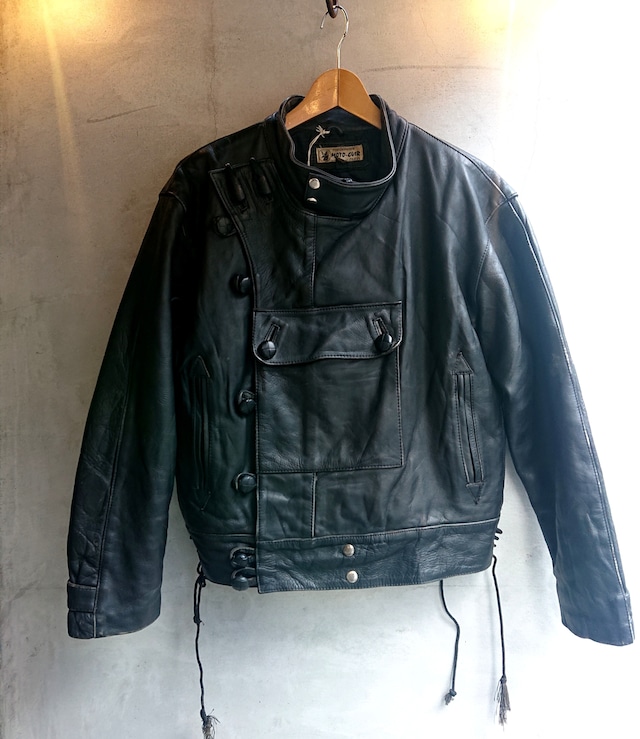 VINTAGE MOTO-CUIR SWEDISH ARMY MOTORCYCLE JKT DESIGN LEATHER JACKET