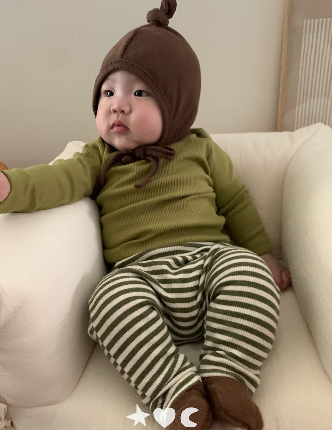 送料無料【予約】/  baby ストライプレギンス /lalaland