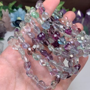 ランダム発送☆フローライトハートカット ブレスレット