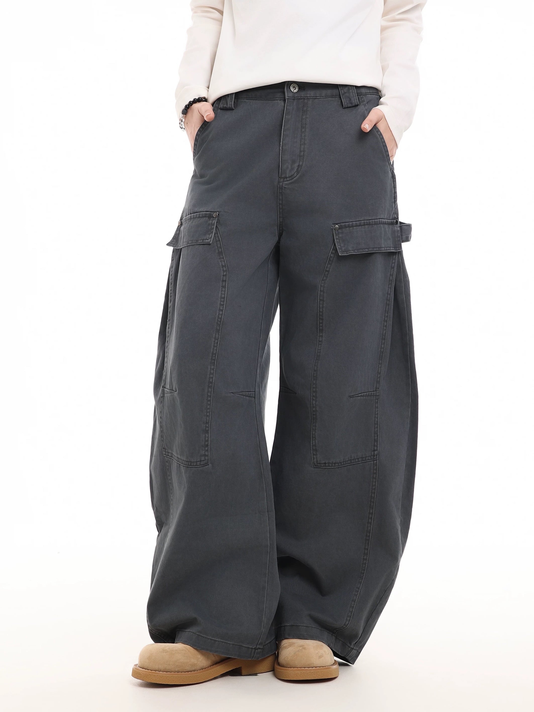 ブロックワイドカーゴパンツ/BLOCK WIDE CARGO PANTS