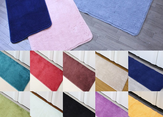 キッチンマット　イージーオーダーカラーインパクト12色から選べる（縦70mx横350cm）北欧 洗える 抗菌 防臭 滑り止め