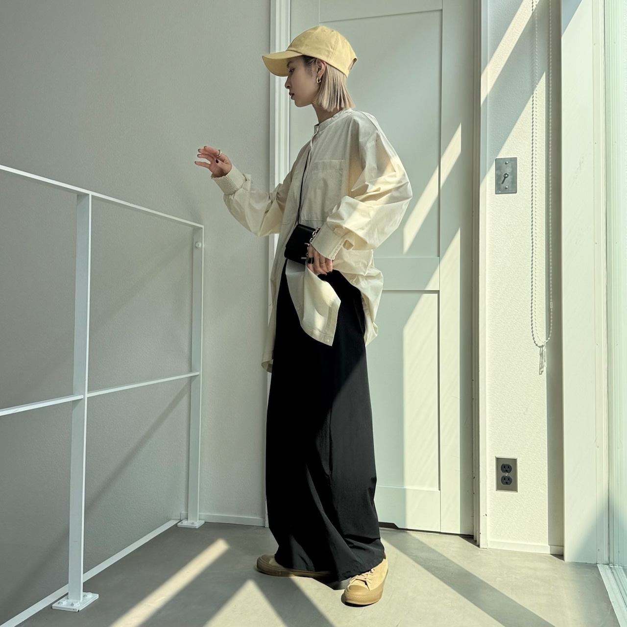 ノーカラー2way BIG SH/エクリュ