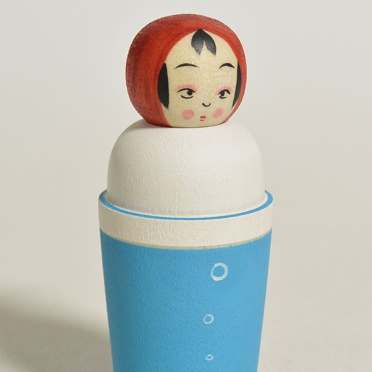 クリームソーダちゃんえじここけし 約2寸 約6cm 鈴木明 工人（作並系