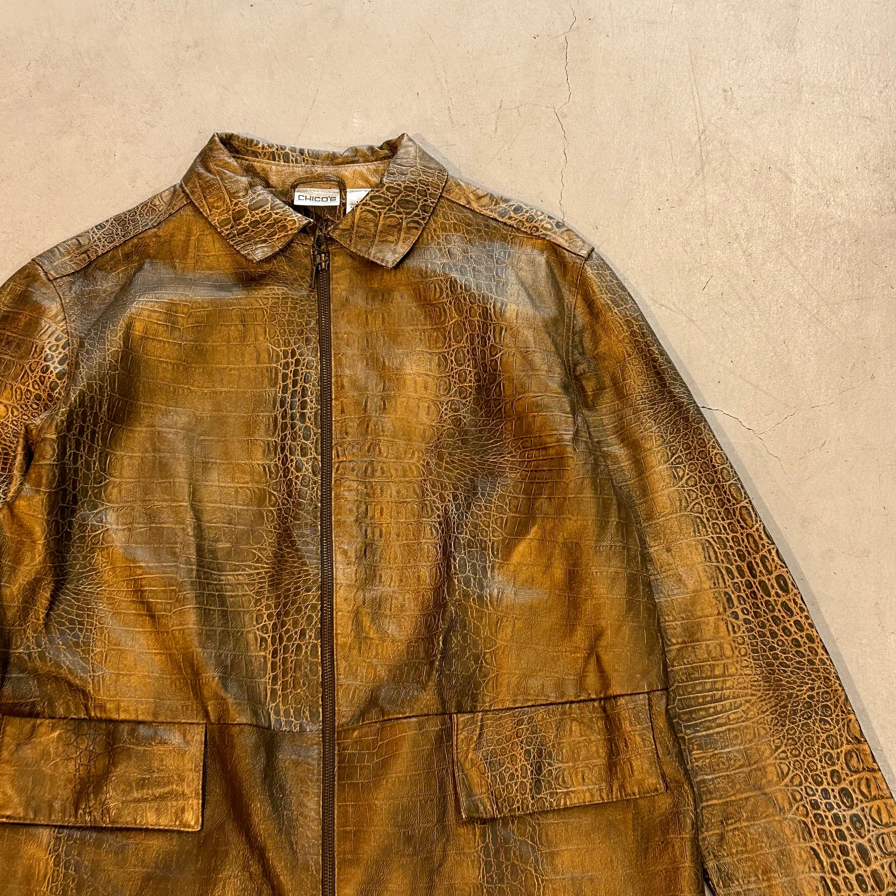 90s CHICO'S DESIGN full zip leather jacket【高円寺店】 | What'z up