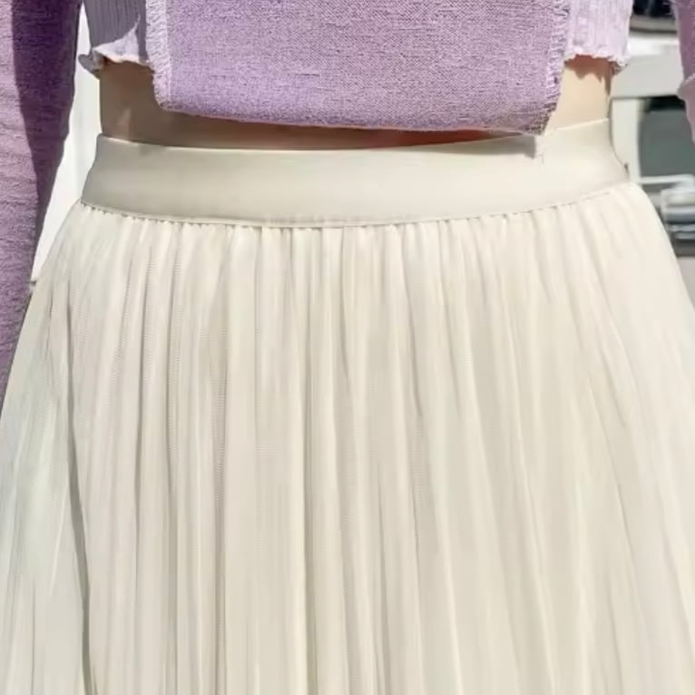 シフォンプリーツマーメイドスカート