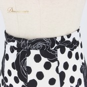 社交ダンス 衣装 スタンダード スカート レッスンウェア 水玉 黒 白 Leirena レイリーナ ホワイト系 ブラック系 花柄 バラ ドット 薔薇 レトロ おしゃれ フレアスカート お揃い かわいい カジュアル ダンス用スカート フォーマル 結婚式 パーティー お茶会 伸縮性 レディース 体型カバー シンプル ブラックドット ホワイトドット ミディ丈 薔薇柄 服飾 衣装用スカート