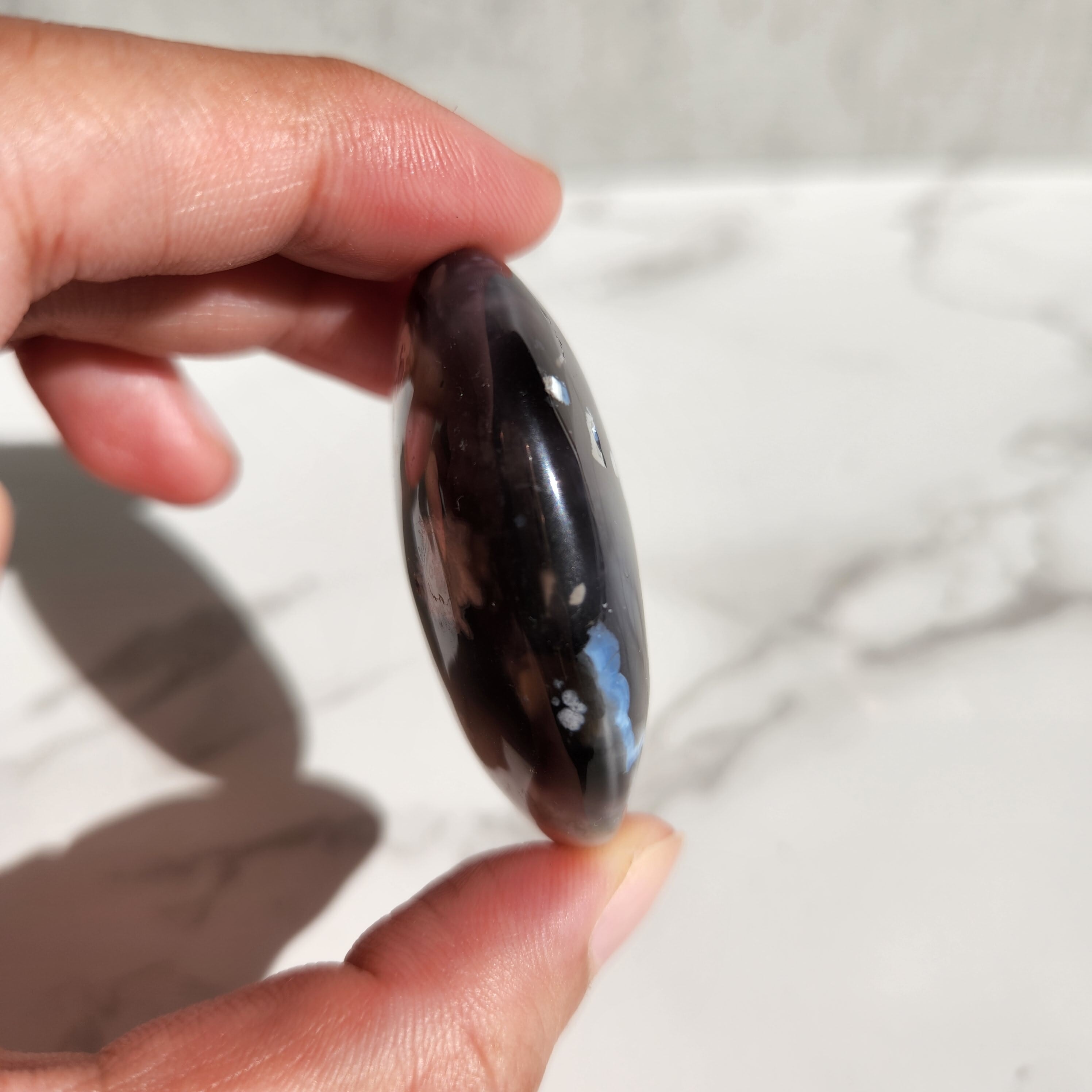 ブラックフラワーアゲート 2P 【公式通販】