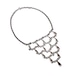 60-70s Vintage modernist silver 835 grid necklace