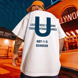 Big silhouette back print t-shirt 0791